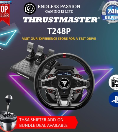 Thrustmaster T248 PS版赛车车轮（PS5、PS4、PC）